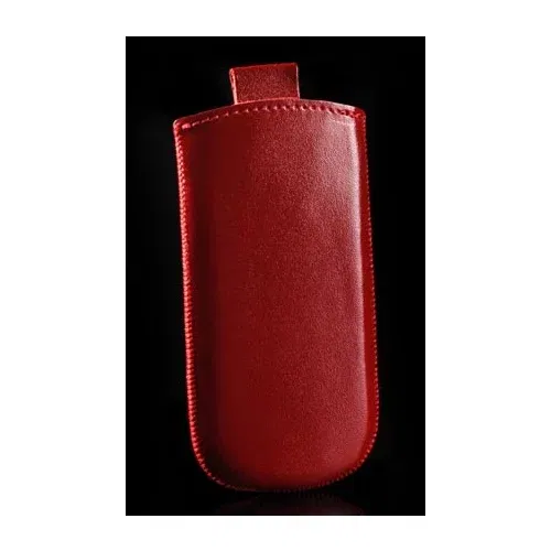 Univerzalna usnjena torbica 120x78mm - pravo usnje - rdeča