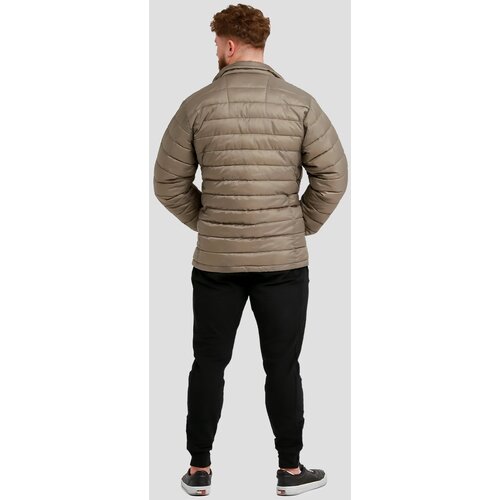 GymBeam men&amp;lsquo;s puffer jacket vetiver/black Slike
