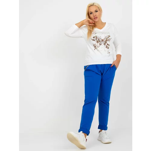 Fashion Hunters Dark blue plus size sweatpants with pockets from Savage