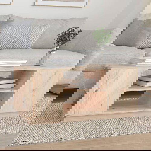 VidaXL Stolić za kavu 90 x 49 x 40,5 cm od masivne borovine Slike