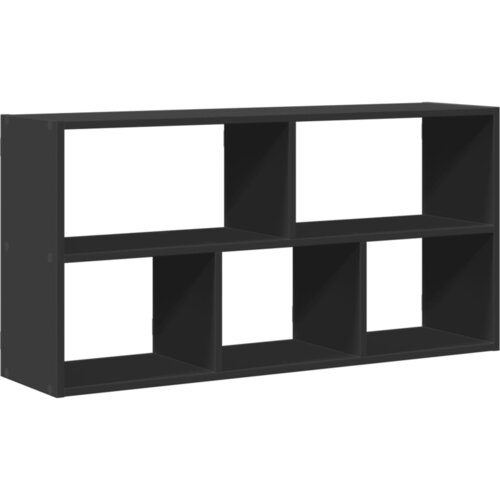 Maison Chic Stenska polica - Viseča Polica črna 100x25x50 cm inženirski les, (21793945) Cene