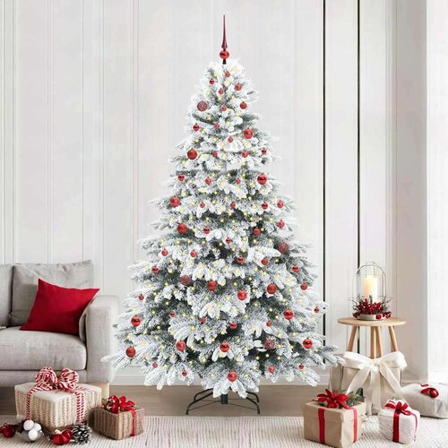 vidaXL Umestno božično drevo med 300 LED Zelena 210 cm PE in PVC Cene