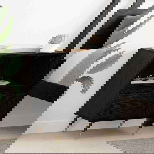  Noćni ormar 2 pcs Crni hrast 40 x 35 x 50 cm Konstruirano drvo Cijene