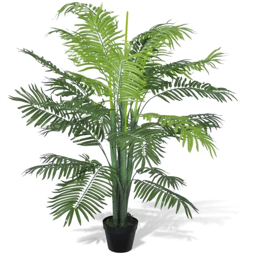 vidaXL Umetna rastlina palma Phoenix z loncem 130 cm