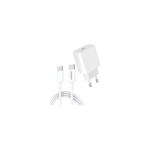 Denmen DC06T punjač za mobilne type c 20W fast + type c kabl bela Cene