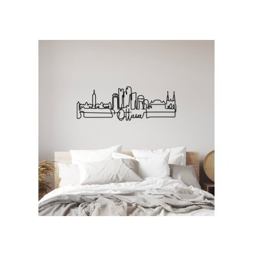 Wallxpert Zidna dekoracija Ottowa, 120 x 40 x 1,5 cm, crna Slike