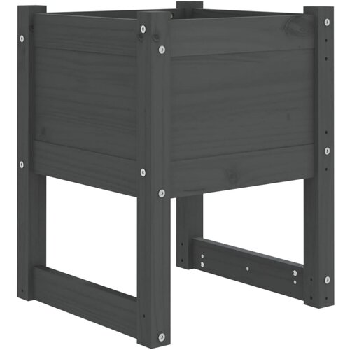  Sadilice 2 kom siva 40 x 40 x 52,5 cm od masivne borovine Slike