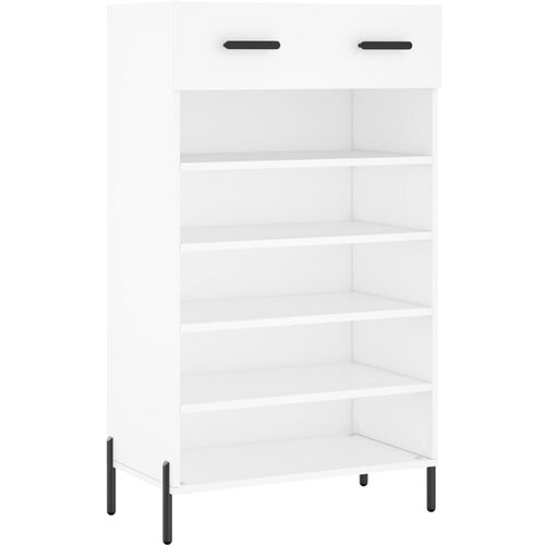 Maison Chic Omarica za obutev - Kopa za čevlje bela 60x35x105 cm inženirski les, (21776449) Slike