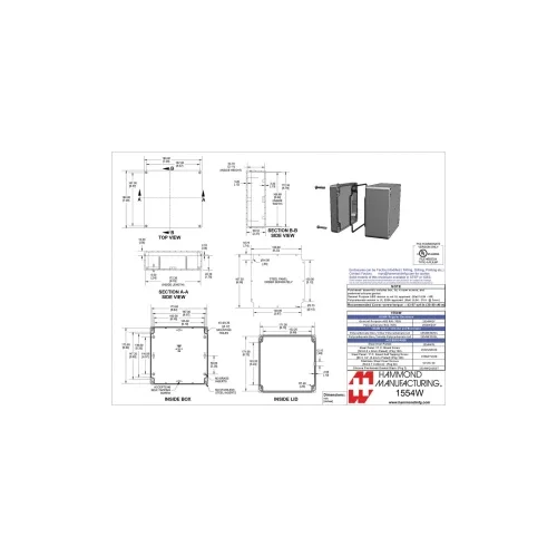 Hammond Electronics 1554WGY Univerzalno kućište ABS Siva 1 ST