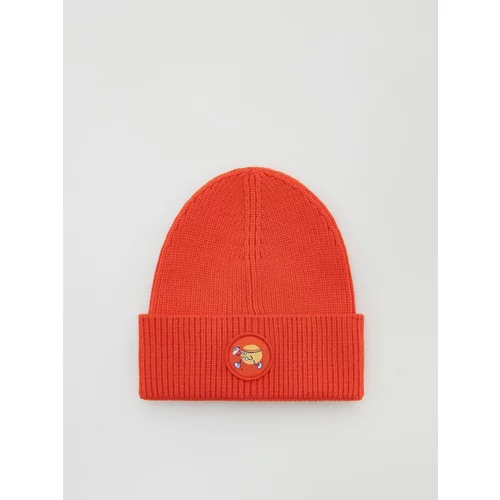 Reserved rebrasta kapa iz mešanice viskoze - oranžna