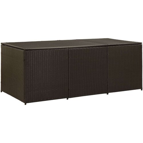 vidaXL Vrtna kutija za pohranu od poliratana 180 x 90 x 75 cm smeđa Cene