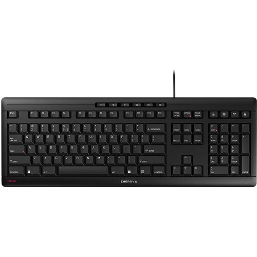 Cherry stream keyboard black us layout (&amp;euro; zeichen) qwerty Slike