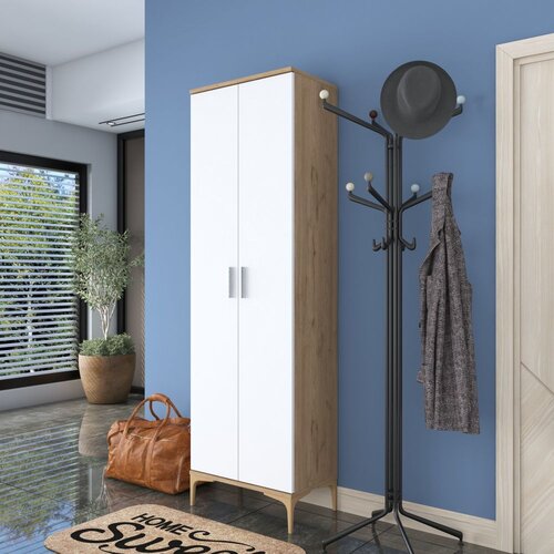 Woody Fashion EA111 - 2703 walnutwhite hall stand Cene