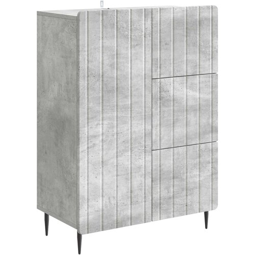 vidaXL Strani šal Betonsko siva 66 x 34,5 x 91,5 cm Inženirski les, (5000217462) Cene