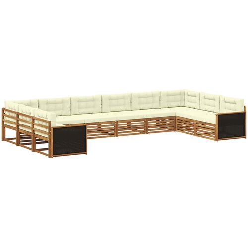  Setovi sofa s jastukom 10 pcs Čvrsto drvo akacije Cene