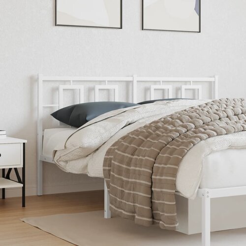 vidaXL Kovinsko vzglavje belo 150 cm Cene