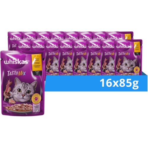 Whiskas vlažna hrana za mačke, jagnjetina i ćureitna, 16x85g Slike