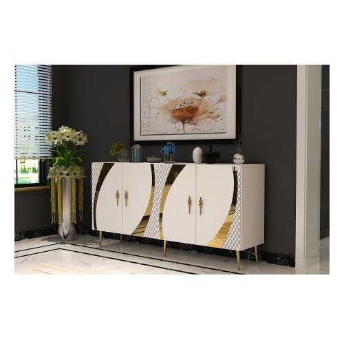 Hanah home komoda hook KB150 white gold Slike