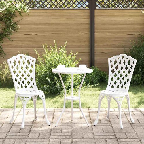  Vrtna stolica 2 pcs Bijelo 39 x 40 x 87cm Aluminij Cene