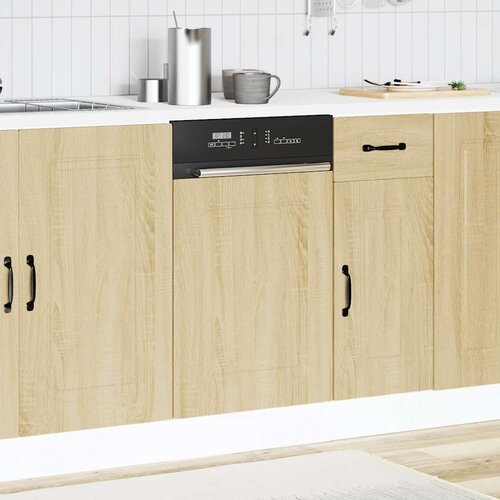 VidaXL Plo&amp;scaron;ča za pomivalni stroj Kalmar sonoma hrast 45x1,5x67 cm Slike