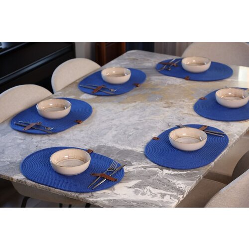 Hanah home set Podloga za sto JUT08001102D, 30 x 40 cm, , 6 komada, Plava Slike