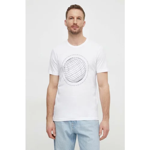Liu Jo Pamučna majica za muškarce, boja: bijela, s tiskom