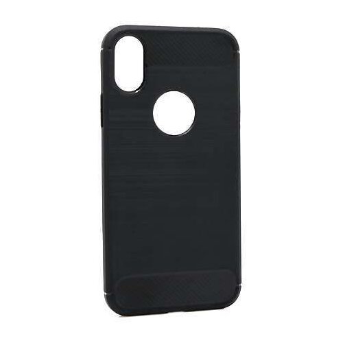  Maska silikon brushed za iphone x/xs/ crna Slike