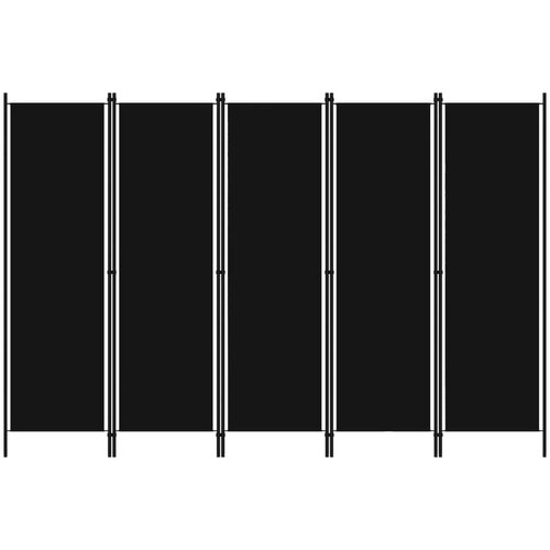 vidaXL Paravan 5-delni črn 250x180 cm Cene