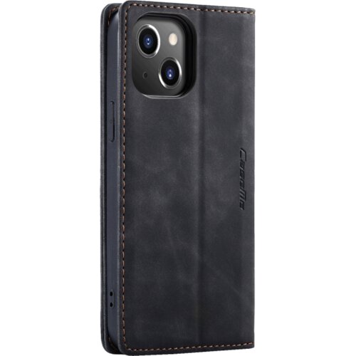 CASEME Futrola preklopna za iPhone 14, koža, crna – Flip Leather Phone Case iPhone 14 Cene