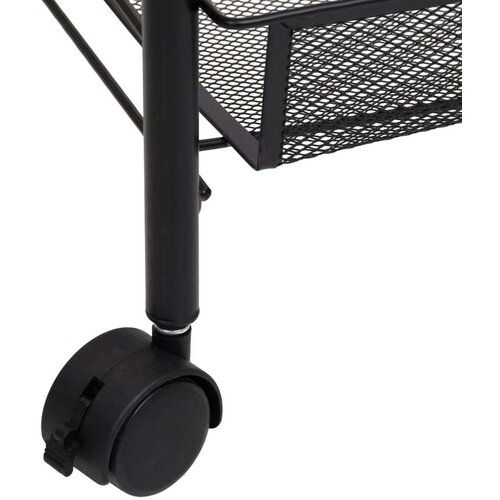 VidaXL Kuhinjska kolica s 4 razine crna 46 x 26 x 85 cm željezna Slike