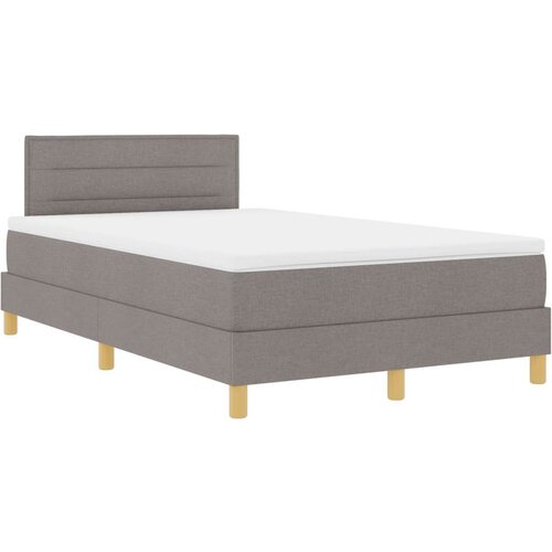 Box Spring Krevet s Madracem Taupe 120x200 cm Tkanina Slike