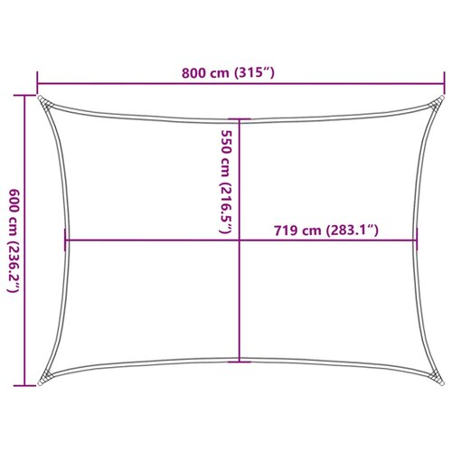  Jedro za za&amp;scaron;titu od sunca 160 g/m&amp;sup2; bež 6 x 8 m HDPE Slike