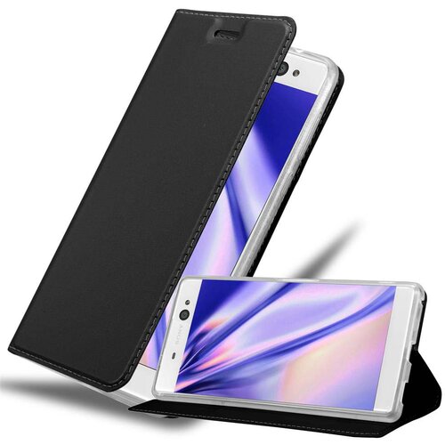 Cadorabo Ohi&scaron;je, združljivo z Sony Xperia XA ULTRA v klasična črna - Za&scaron;čitni ovitek z magnetnim zapiranjem, stoječo funkcijo in režo za kartice, (20561274) Cene