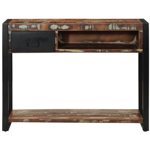 Maison Chic konzolna miza - miza ob steni Multicolor 100x35x75 cm masivni les obnovljen, (21786349) Slike