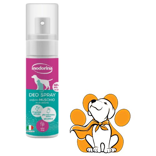 Inodorina Deo Spray White Musk 150ml, Dezodorans Za Smanjenje Neprijatnih Mirisa Slike