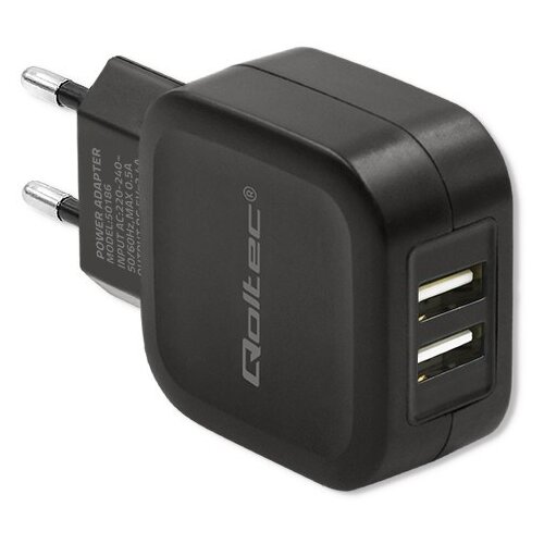 Qoltec 50186 Charger 17W | 5V | 3.4A | 2xUSB Slike