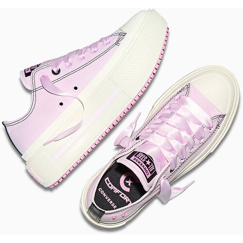 Converse Ženske patike chuck taylor all star lift double stack platform black &amp;amp; pink Slike
