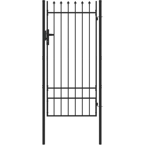  Ogradna vrata BOXTEL 103 x 250 cm Čelik s prahom premazan Siva Slike