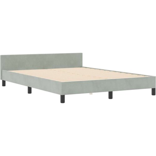 VidaXL krevet okvir svjetlosiva 140x190 cm bar&amp;scaron;un Slike