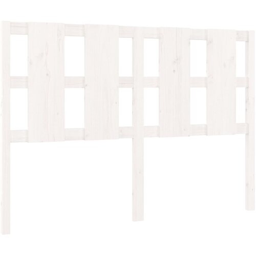 Maison Chic posteljno vzglavje - vzglavna omarica - nočna omarica belo 145,5x4x100 cm trdna borovina, (21706121) Slike