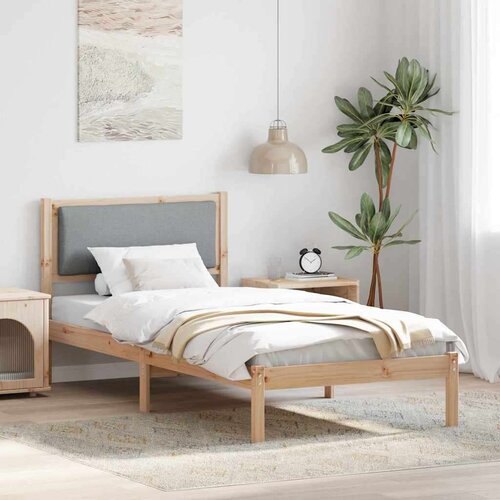vidaXL Krevetna konstrukcija s uzglavljem Svijetlo siva 90 x 190 cm Cijene