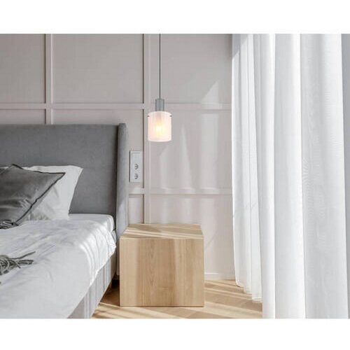 Globo 15904HF - Luster na sajli TULIVAR 1xE27/40W/230V prečnik 18 cm bela Slike