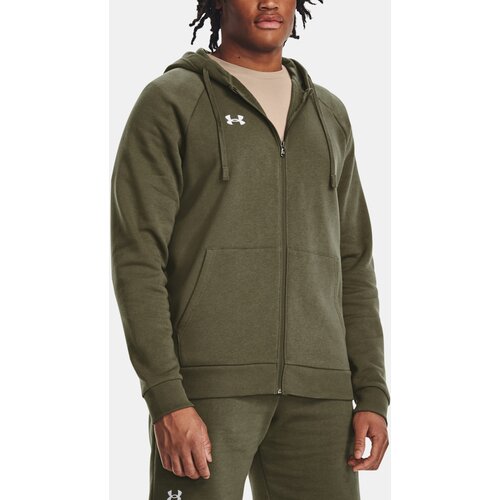 Under Armour Sweatshirt UA Rival Fleece FZ Hoodie-GRN - Mens Slike