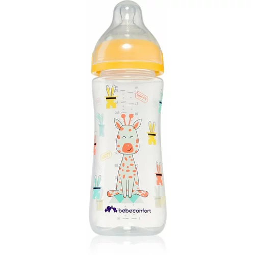 Bebe Confort Emotion Yellow bočica za bebe Giraffe 6 m+ 360 ml
