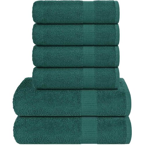 vidaXL Komplet brisač 6-delni zelena 360 gsm 100% bombaž Cene