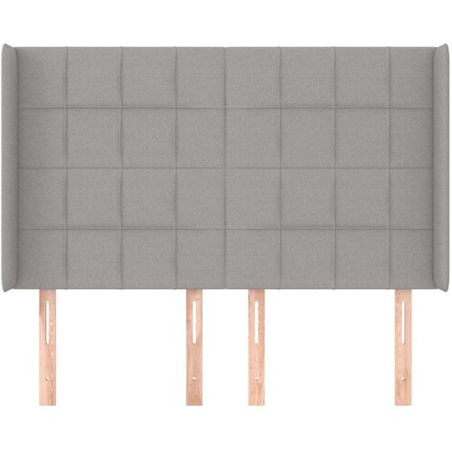  Uzglavlje s u&amp;scaron;ima svjetlosivo 147x16x118/128 cm od tkanine Slike