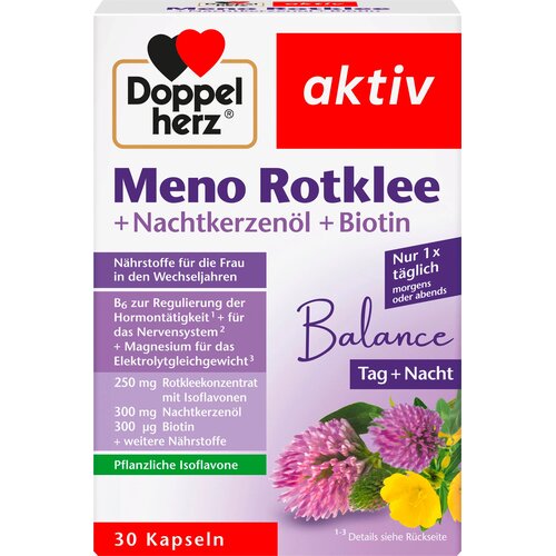 Doppelherz aktiv Meno rdeča detelja + olje svetlina + biotin - 30 kaps. Slike
