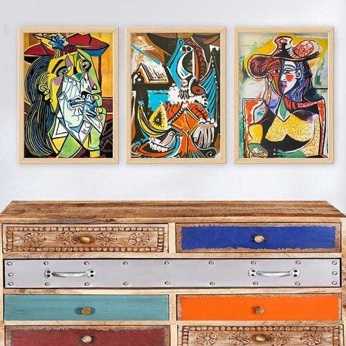 Wallity Set uramljenih slika 3NTC_UNPP09, 3 Dela Cene