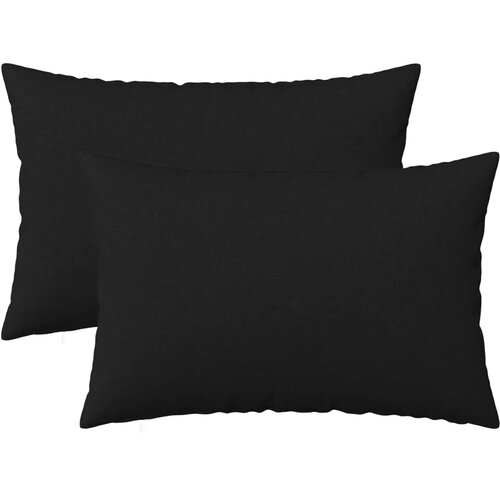  Jastuk s jastukom HEERLEN 2 kom. Crna Tkanina - Crna 30 x 50 cm 2 Cijene