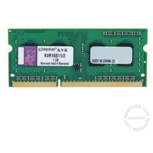 Kingston SODIMM DDR3 2GB 1600MHz KVR16S11/2 dodatna memorija za laptop Slike